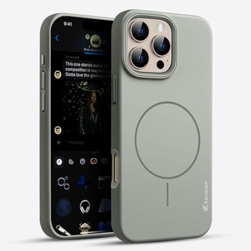 KARWAN®️Magnetic Ultra Slim-Fit Back Case Cover for iPhone 16 Pro Max |Hard PC Case Cover| Ultra-Thin & Light Weight with [Ultra Premium Feel] Case for iPhone 16 Pro Max (Grey) - Image 1