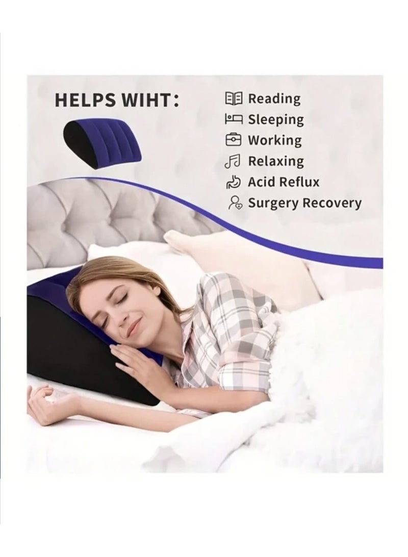 Portable inflatable pillow, lightweight inflatable cushion suitable for sleeping, leg elevation, back and neck support. - Image 5