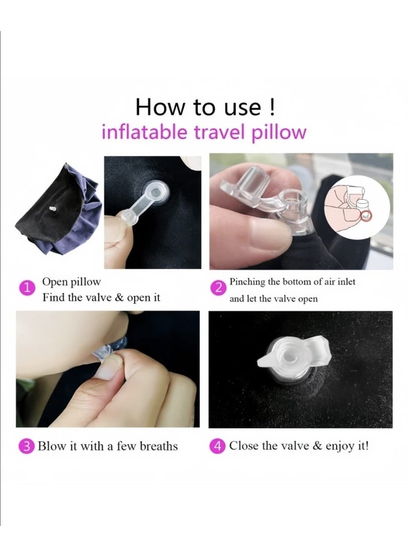 Portable inflatable pillow, lightweight inflatable cushion suitable for sleeping, leg elevation, back and neck support. - Image 2