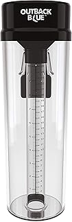 Outback Blue Outback Blue RAIN Gauge. Large Outdoor Professional Rain Measuring Gauge with Mounting Bracket (11 inch Capacity) -  - Image 1