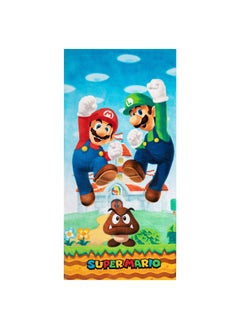 Franco Franco Super Mario Official Nintendo Kids Super Soft Cotton Bath Pool Beach Towel 58 In X 28 In By  - Image 5