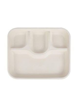 e kysa basics Disposable Bagasse Plates with 4 Compartments Set of 15 pcs Beige - pzsku/Z4F6E12B3DC20AD4D7CFBZ/45/1746562130/caf7bfda-b821-4d34-850f-0a1cb8bcb45e