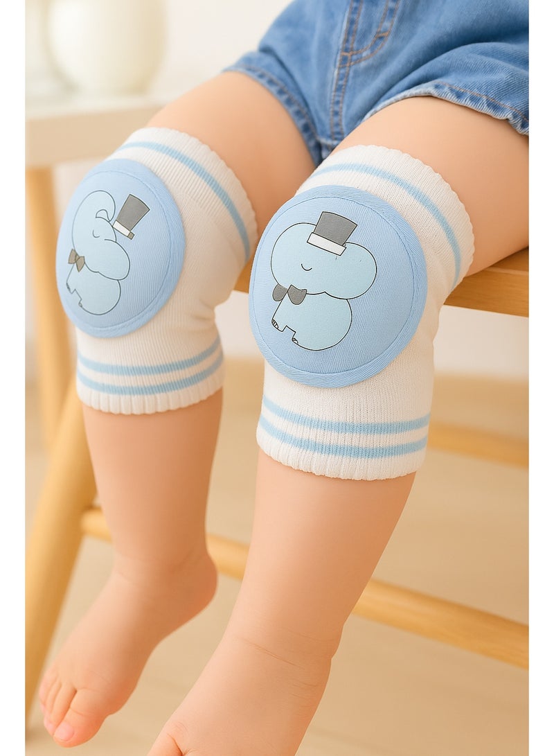Soft Baby Crawling Knee Pads with Elephant Design - Image 3