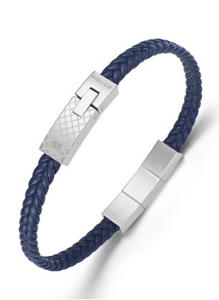 Intersect Navy Blue Leather Stainless Steel Gents Bracelet - pzsku/Z4F6E1C1F52F3EE8E424BZ/45/_/1725533802/16b7f179-ebe0-4d2f-ada4-70d3f8fe4c6e