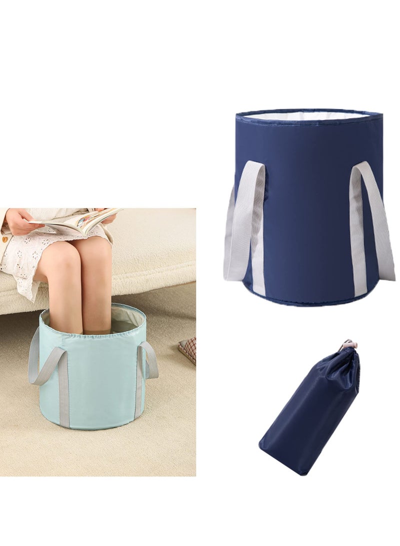 Folding Foot Bath, Soaking Foot Bucket, Foldable Portable Foot Soaking Tub, Travel Foot Bath Tub for Foot SPA Soaking Feet, Home Pedicure Basin, Outdoor Camping, Fishing Hiking Container, Two Sizes - Image 1
