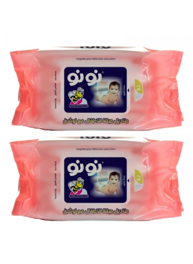 Nunu 2Pcs Nunu Baby Wet Wipes with Lotion 24 Wipes - Image 1
