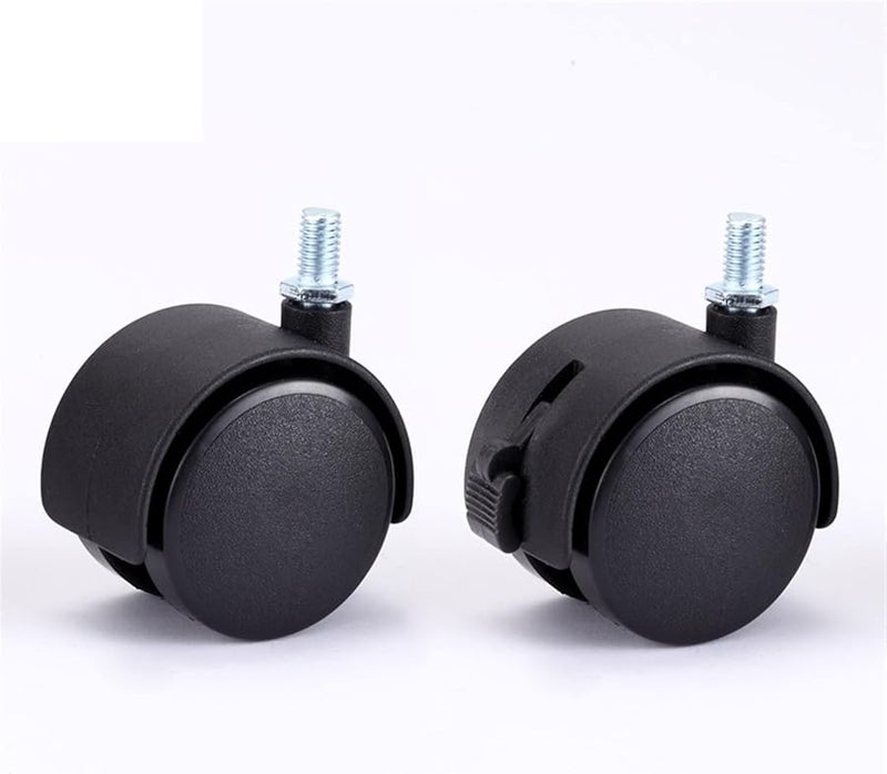 Swivel Caster Wheel With Brake 39mm M8 Screw Plate For Chair Furniture Trolley - Image 4