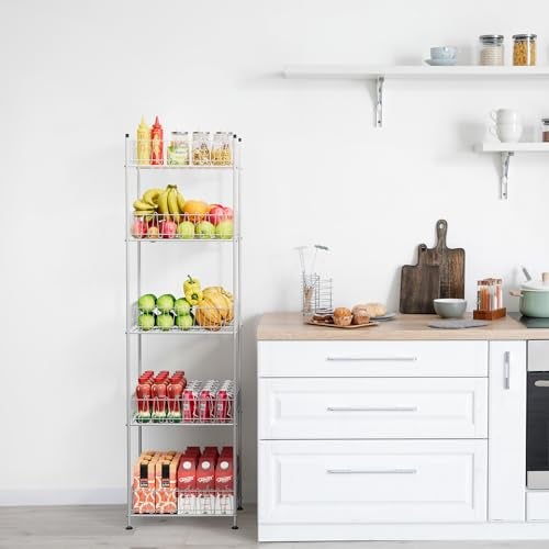 smusei 4 Tier Water Bottle Storage Rack Metal Water Bottle Organizer for Floor, Free Standing Bottled Water Holder Stand Beverage Pantry Drink Shelf Dispenser for Kitchen Pantry - Image 5