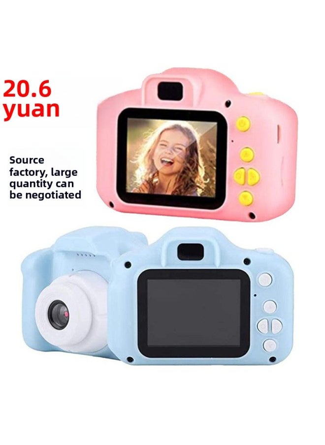 Generic X5S Kids Camera HD X2 Camera Video Small SLR Dual Camera Mini Toy Kids Gift-Body Color:X2 Pink Plain + Card Box  - Image 2