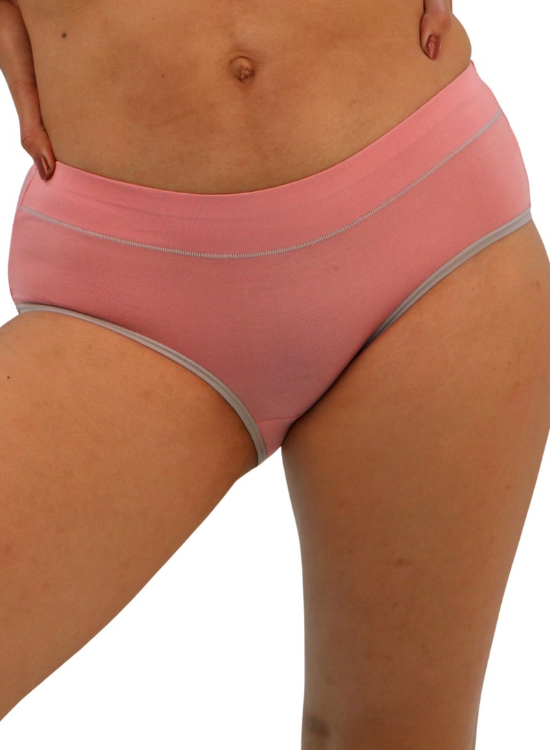 JOANNA JOANNA 108275 Women's Gray Lining Design Mid Rise 3-Pack Panties, Multicolor - Image 2