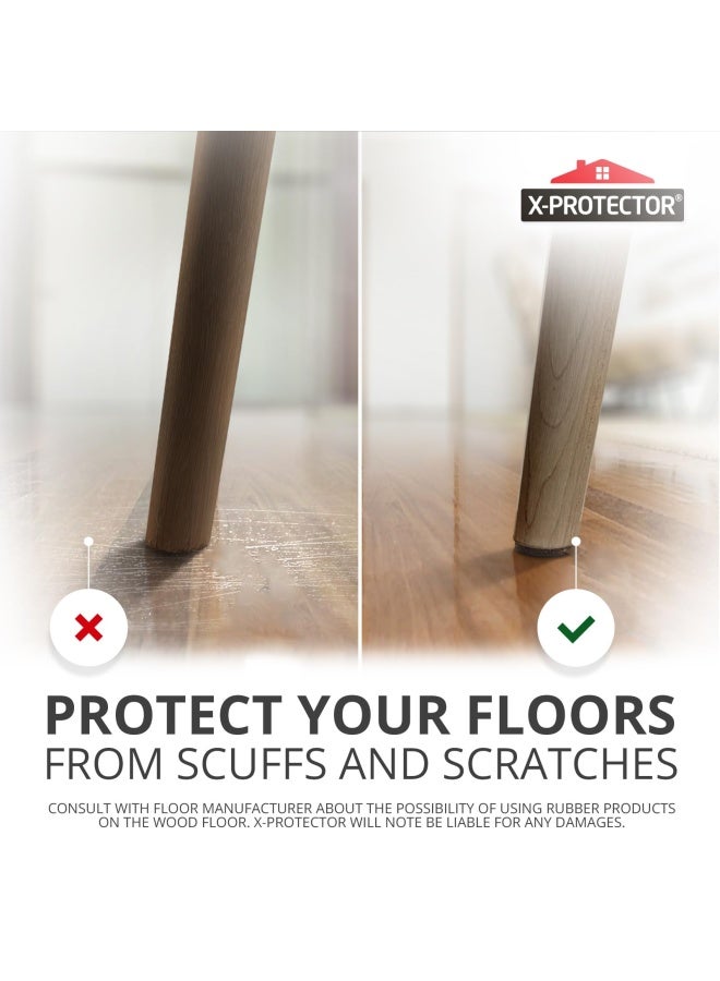 X-Protector 16 PCS 2" Non-Slip Furniture Pads X-Protector - Premium Furniture Grippers! Self-Adhesive Rubber Feet for Furniture Feet - Ideal Non-Skid Furniture Pads Floor Protectors to Keep Furniture in Place! - Image 3