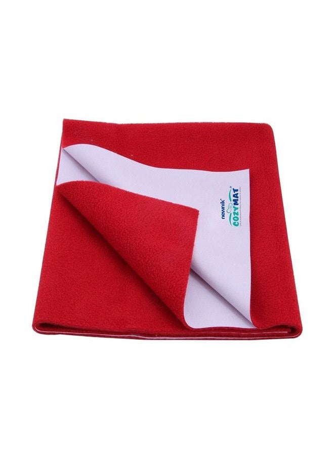Newnik Premium Quick Water Resistant Dry Sheet;Waterproof Baby Bed Protector Sheet Mattress Protect (Size: 70Cm X 50Cm) Cherry Red Small  - Image 2