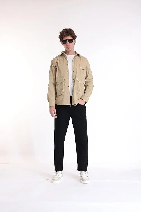 inkd Men's Jogger Jeans - Mid-Rise | Cotton Blend | Stretchable Fabric| Elasticated Waistband | Classic 5 Pocket Styling | Jeans for Men