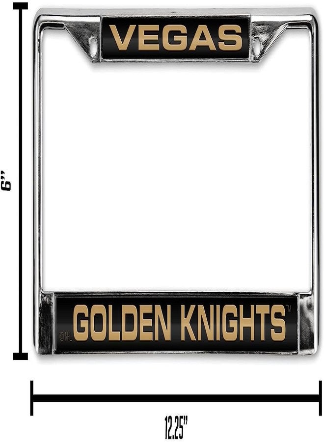RICO Las Vegas Golden Knights NHL Chrome Metal (Set of 2) Laser License Plate Frame - Image 5