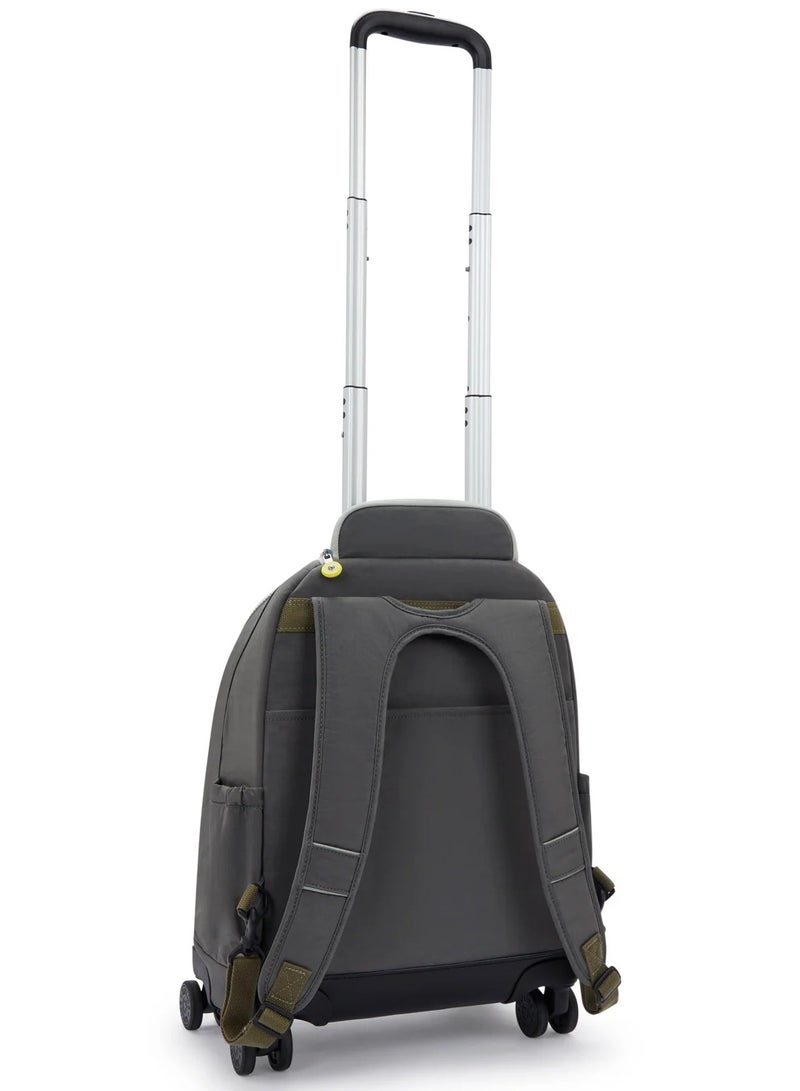 كيبلينغ حقيبة ظهر بعجلات كبيرة من زي نيوزيلندا بلون رمادي مع جيب للابتوب - Image 2