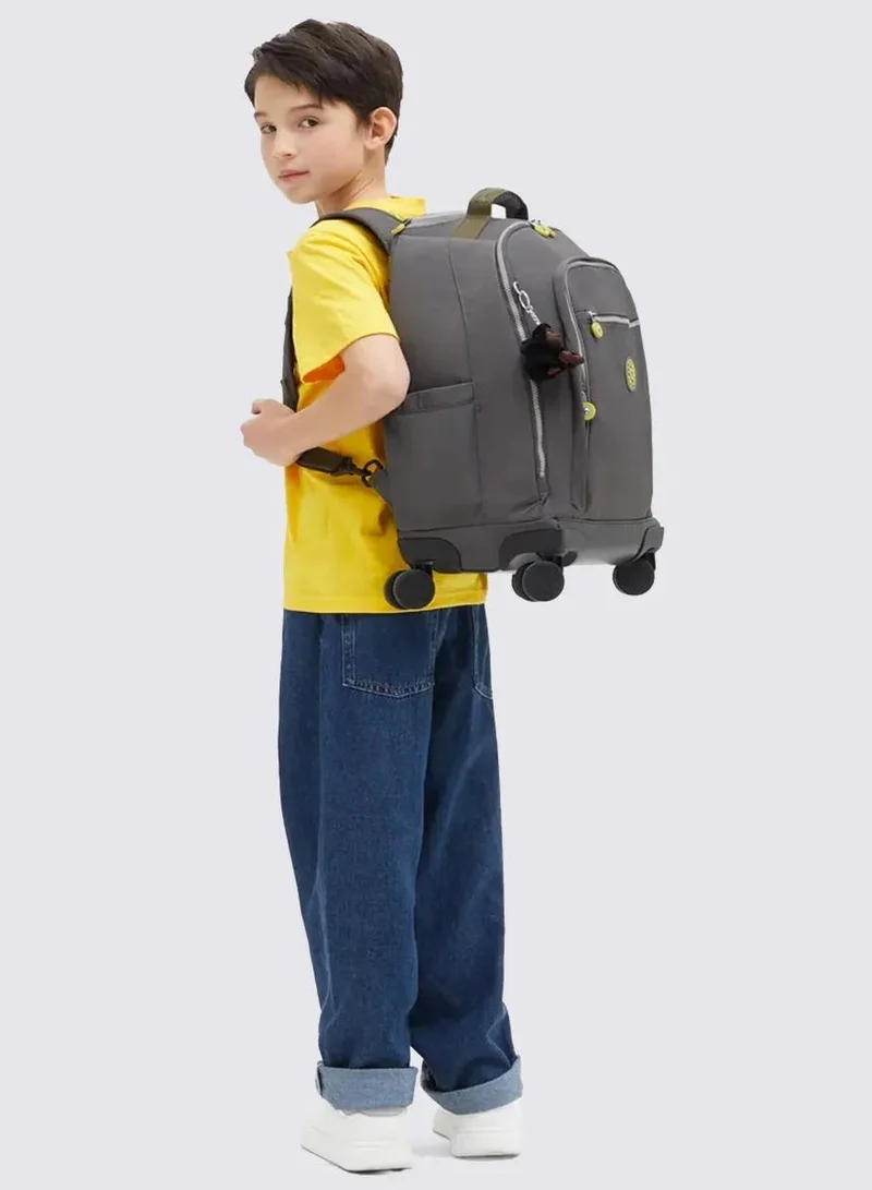 kipling  new zea large wheeled backpack (with laptop compartment) - back to grey  | Best Price UAE