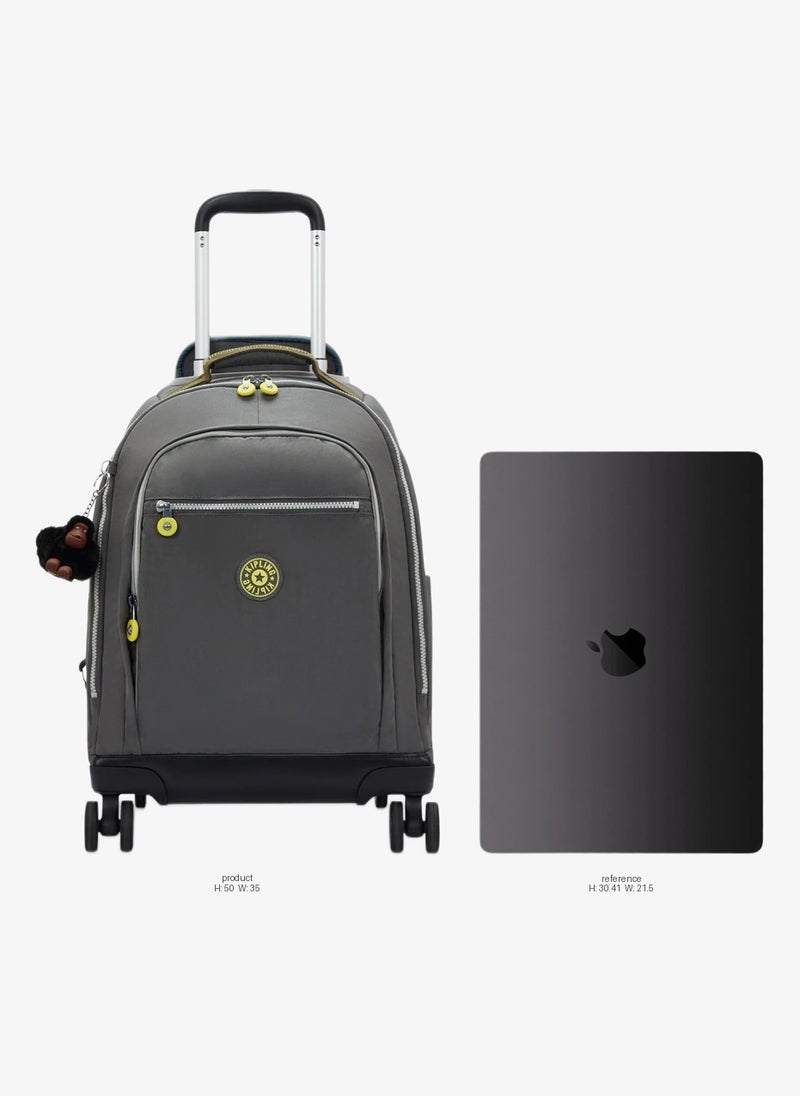 kipling new zea large wheeled backpack (with laptop compartment) - back to grey - Image 2