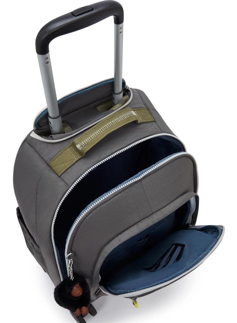 kipling new zea large wheeled backpack (with laptop compartment) - back to grey - Image 4