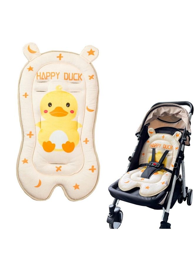 Letton Baby Seat Pad Liner For Stroller Universal Breathable Infant Carriage Cushion Ultrasoft Infant Car Seat Insert Cushion Perfect For Car Seat Stroller Yellow Duckling - Image 2