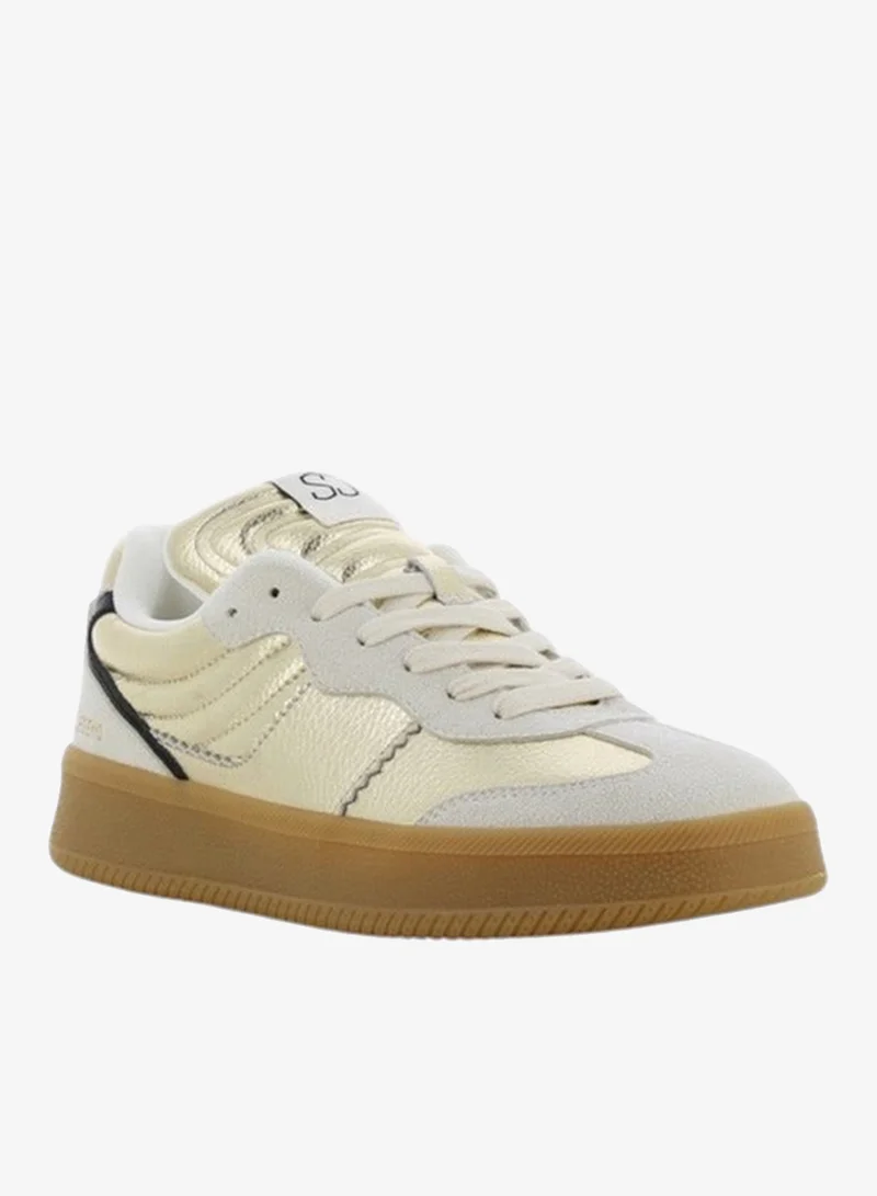 SJ SJ Women's Metallic Lace-Up Closure Sneakers