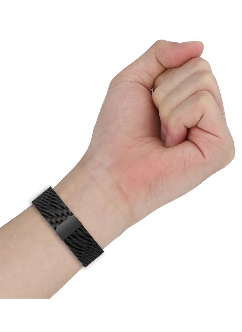 CoomBe - Stainless Steel Milanese Loop Band Watchband For HUAWEI Band 8/9 Black - Image 1