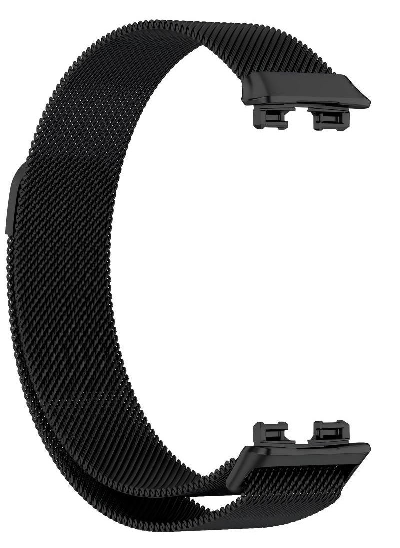 CoomBe - Stainless Steel Milanese Loop Band Watchband For HUAWEI Band 8/9 Black - Image 1