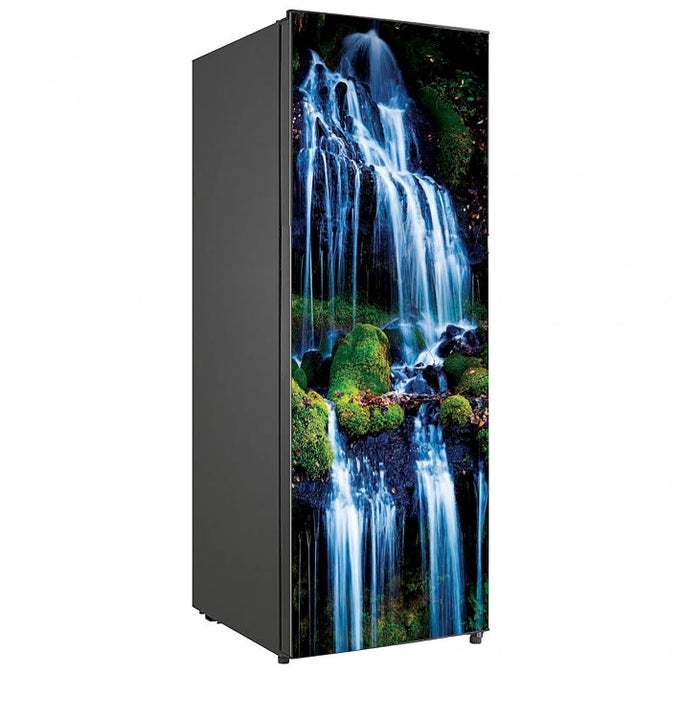 BEAUTIFUL NATURE WATERFALL VASTU FRIDGE STICKER SKIN FULLY WATERPROOF VINYL STICKER 60 CM X 160 CM FRS2140
