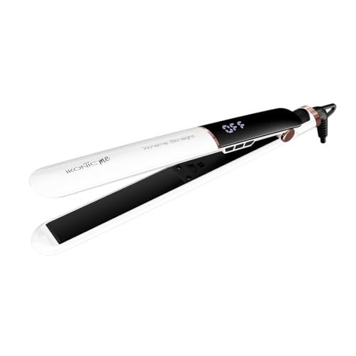 IKONIC Me Xtreme Hair Straightening Machine for Unisex|Quick Heating Ceramic Floating Plate|Digital Temperature Display Straightener Curler Styling Tool|360° Cord|Frizz-Free Shiny Salon Finish-Pearl - Image 1