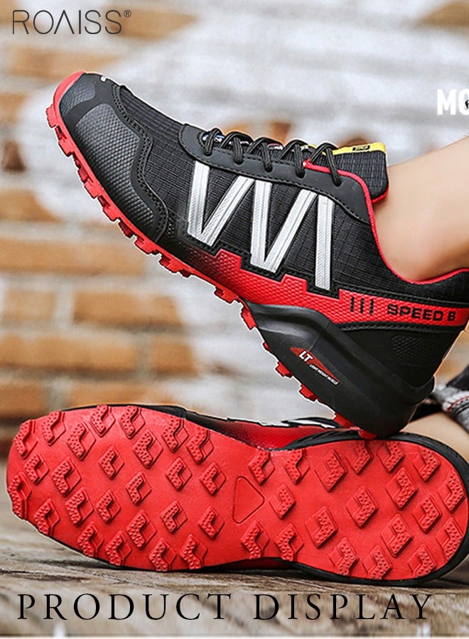 roaiss Trail Running Shoes Men Waterproof Walking Hiking Running Shoes for Men Non-Slip All-Terrain Shoes Colorblock Sneakers  - Image 3