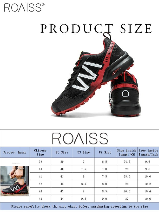 roaiss Trail Running Shoes Men Waterproof Walking Hiking Running Shoes for Men Non-Slip All-Terrain Shoes Colorblock Sneakers  - Image 2
