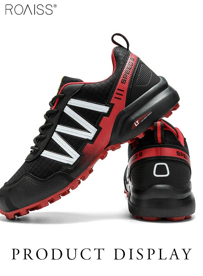 roaiss Trail Running Shoes Men Waterproof Walking Hiking Running Shoes for Men Non-Slip All-Terrain Shoes Colorblock Sneakers  - Image 4