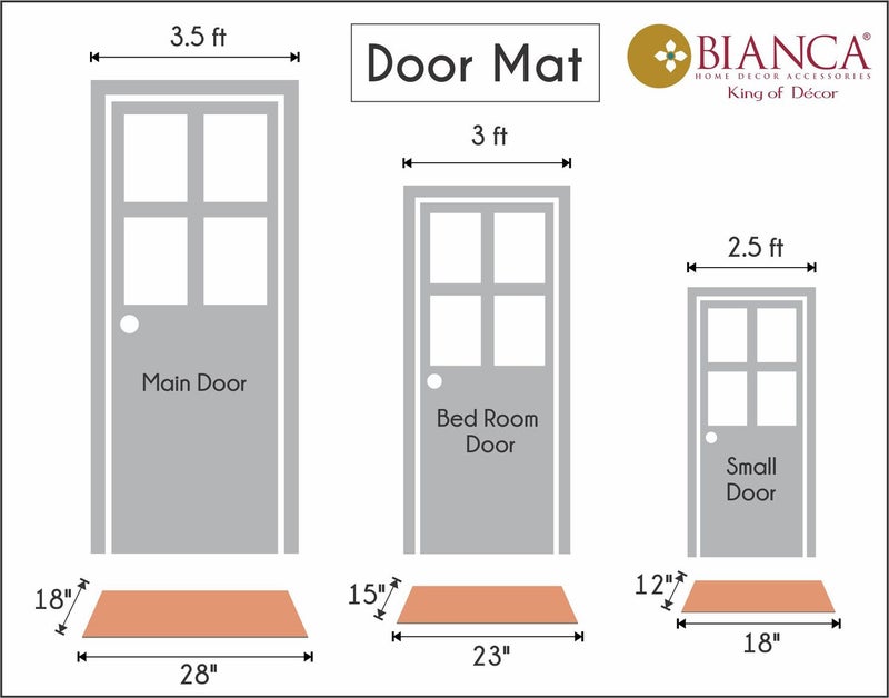 Bianca BIANCA Highly Durable Anti Slip Door Mat -1pc Medium Size (splender) | Highly Durable Non Slip Floor Mat Suitable for Entrance Door, Living Room, Bedroom and Kitchen - | Door Mat Abstract-Wine/Orange - Image 2