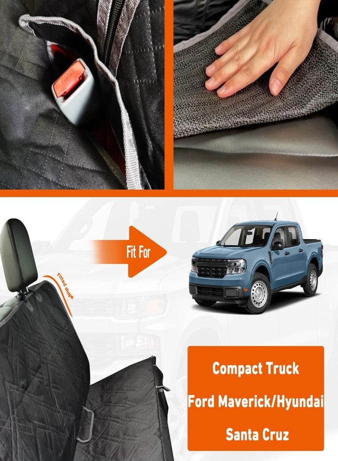 Kistrba Dog Car Seat Cover Compatible with Ford Maverick/Hyundai Santa Cruz, Waterproof Pet Bench Seat Cover for Back Seat, 600D Heavy Duty Scratch Proof Nonslip Truck Seat Covers for Dogs - Image 2