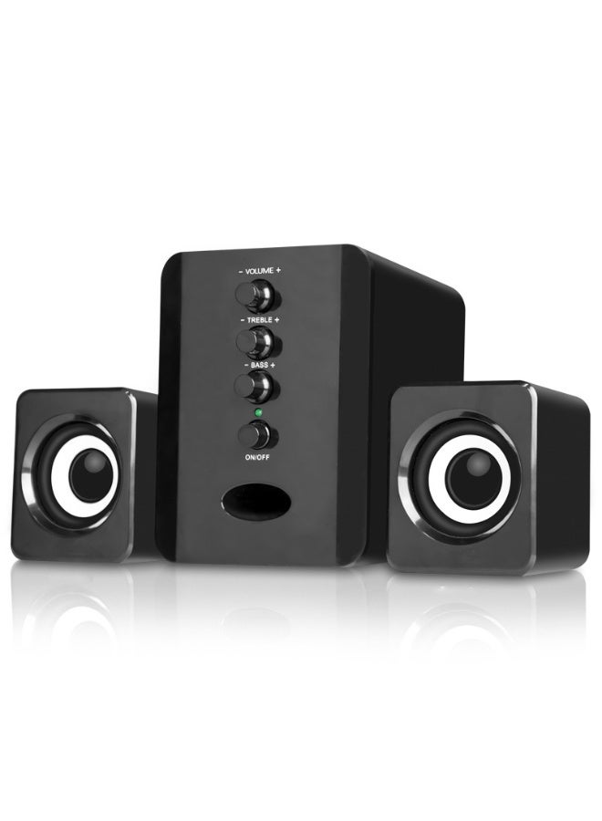 Halamine USB Computer Speakers with Bass Boost ，3W Stereo Sound for PC/Laptop Gaming - Black Noise Canceling Mic， Plug & Play - Image 5