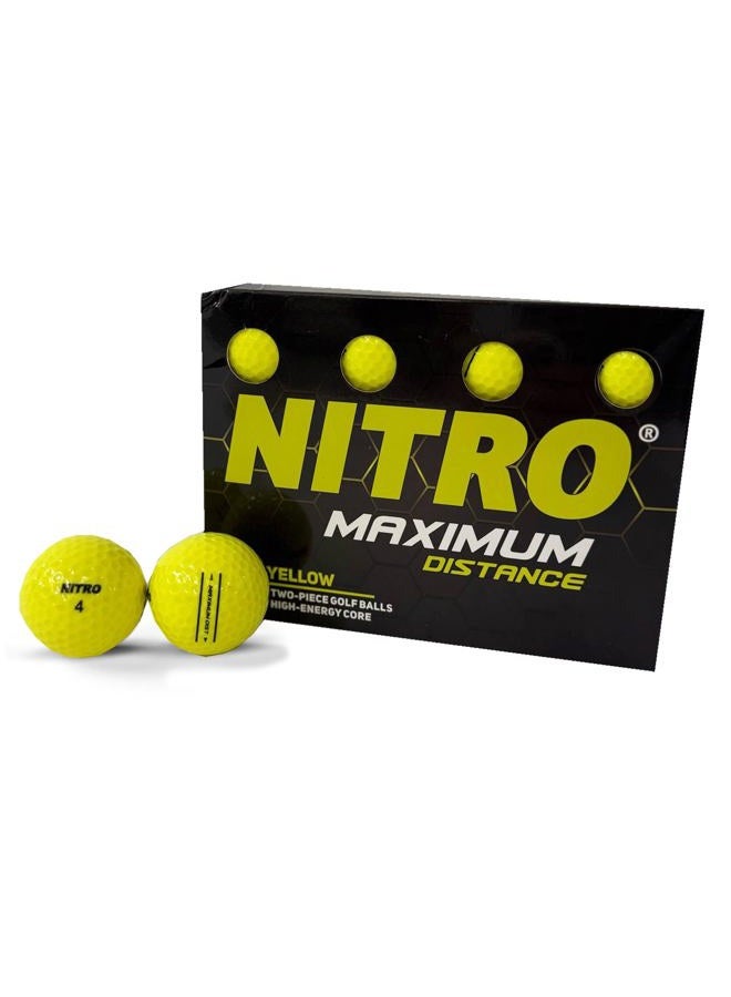 Nitro Maximum Distance Golf Ball (12-Pack) One Size - Image 1