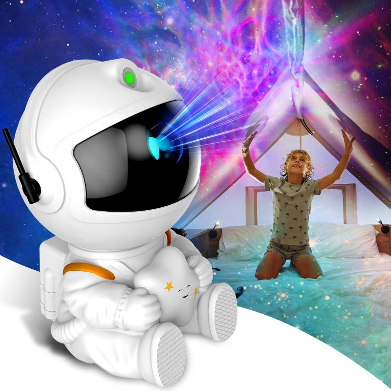 FSSQBFLC Astronaut Galaxy Projector, Star Projector Galaxy Light, Night Light for Kids, Nebula Ceiling LED Lamp, Room Decor, with Timer and Remote, Gifts for Birthdays - Image 1