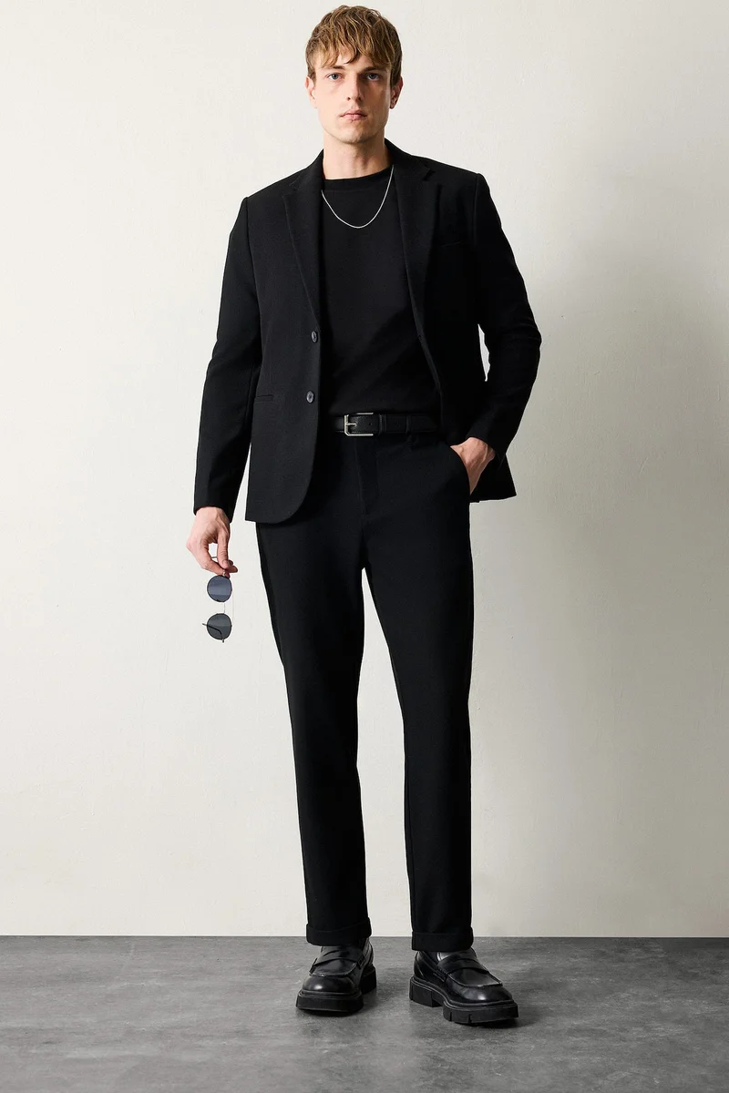 Defacto  Tailored Fit Straight Leg Trousers for Men | Best Price UAE