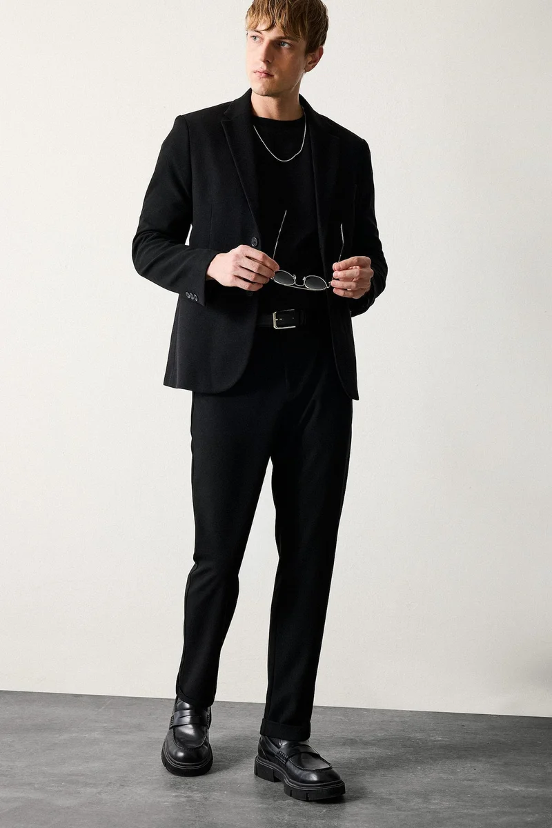 Defacto  Tailored Fit Straight Leg Trousers for Men | Best Price UAE