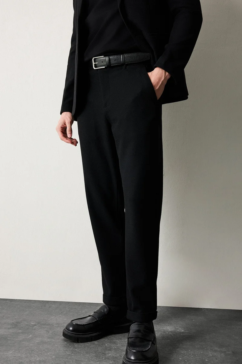 Defacto  Tailored Fit Straight Leg Trousers for Men | Best Price UAE