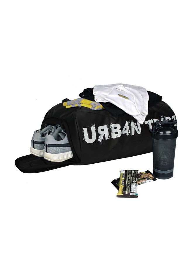 URBAN TRIBE حقيبة جيم URBAN TRIBE بسعة 23 لتر للرجال والنساء | حقيبة رياضية مع قسم للأحذية | تمارين، لياقة، رياضة | سوداء - Image 1
