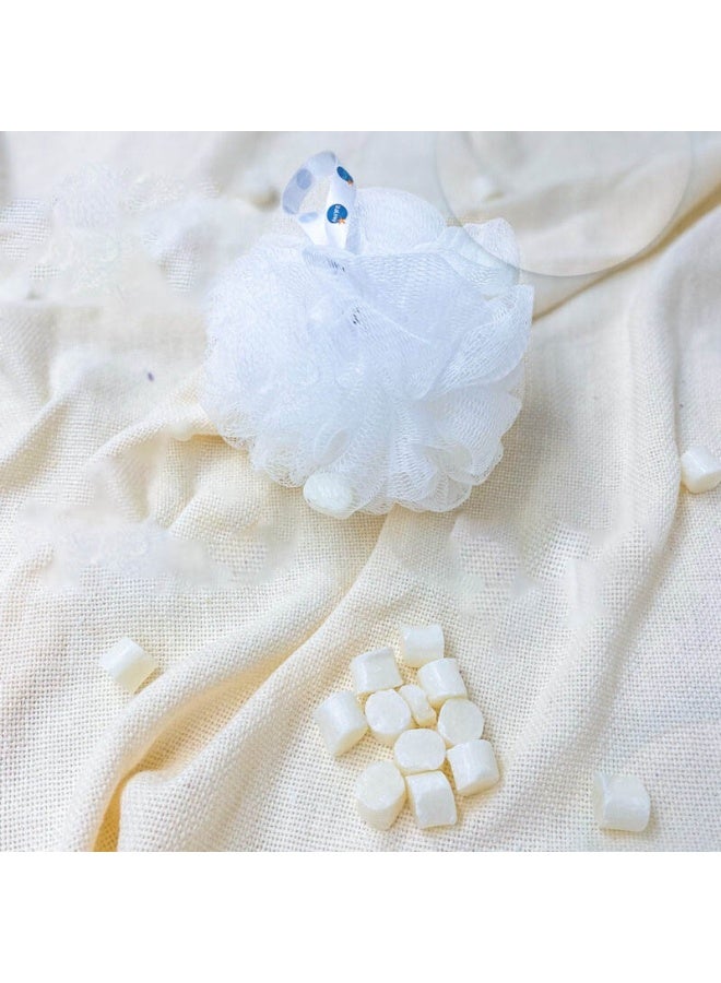 Balmy White Bath Sponge with soap pebbles 67gm  | Soft Cleansing Sponge for a Refreshing Bath Experience - Image 3