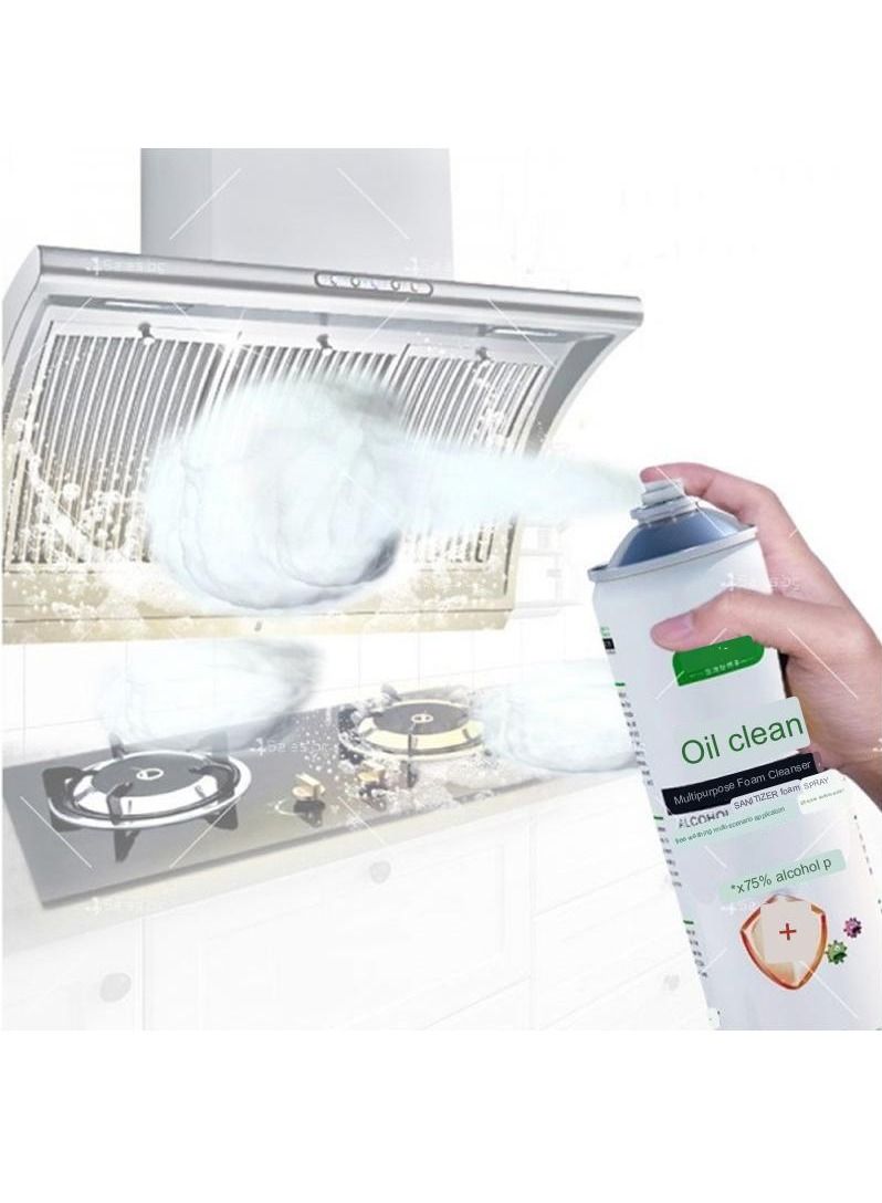 DubaiGallery Multifunctional foam cleaner for kitchen oil stain removal, household appliances, gas stove , outside of automobiles, motorcycles & yachts Sanitizer Spray oil stain cleaner 550ml  - Image 4