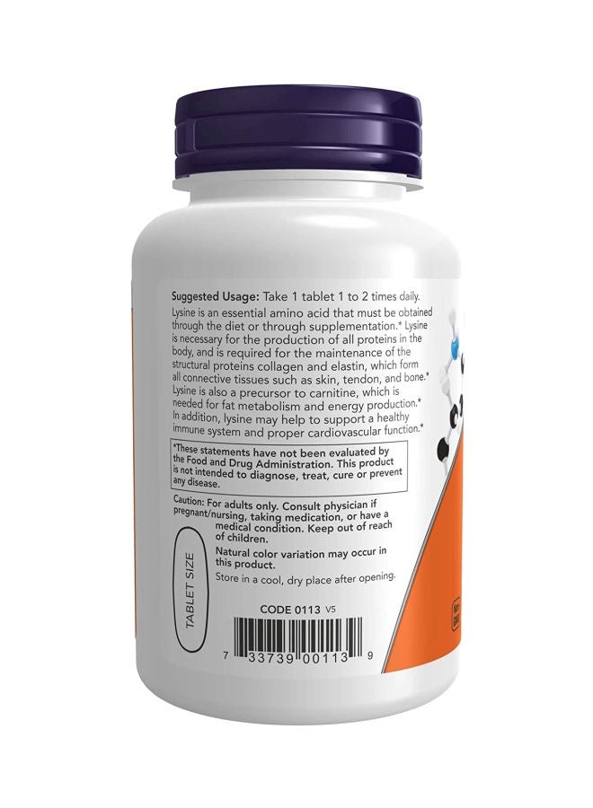 ناو فودز عبوة أقراص إل-لايسين مزدوجة القوة، 1000 مجم - 100 قرص - Image 3