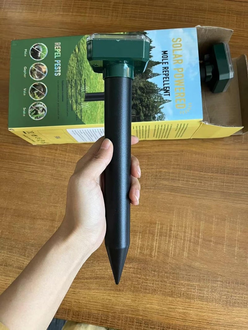 RC Tech Trading Mole Repellent for Lawns 8 Pack, Solar Powered Mole Repeller Ultrasonic Gopher Deterrent, Outdoor Waterproof Vole Vibration Stakes,Sonic Spike for Rodent Groundhog Snake Chipmunk - Image 1