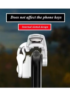 T I G O Mobile Phone Gaming PUBG/CODM Game Trigger, Counter-material Gamepad, L1, R1, Aim Shooting, ABS Key Button, IPhone, Android, 2Pcs of Glove White  - Image 2
