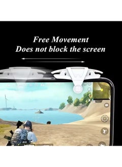 T I G O Mobile Phone Gaming PUBG/CODM Game Trigger, Counter-material Gamepad, L1, R1, Aim Shooting, ABS Key Button, IPhone, Android, 2Pcs of Glove White  - Image 5