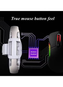 T I G O Mobile Phone Gaming PUBG/CODM Game Trigger, Counter-material Gamepad, L1, R1, Aim Shooting, ABS Key Button, IPhone, Android, 2Pcs of Glove White  - Image 3