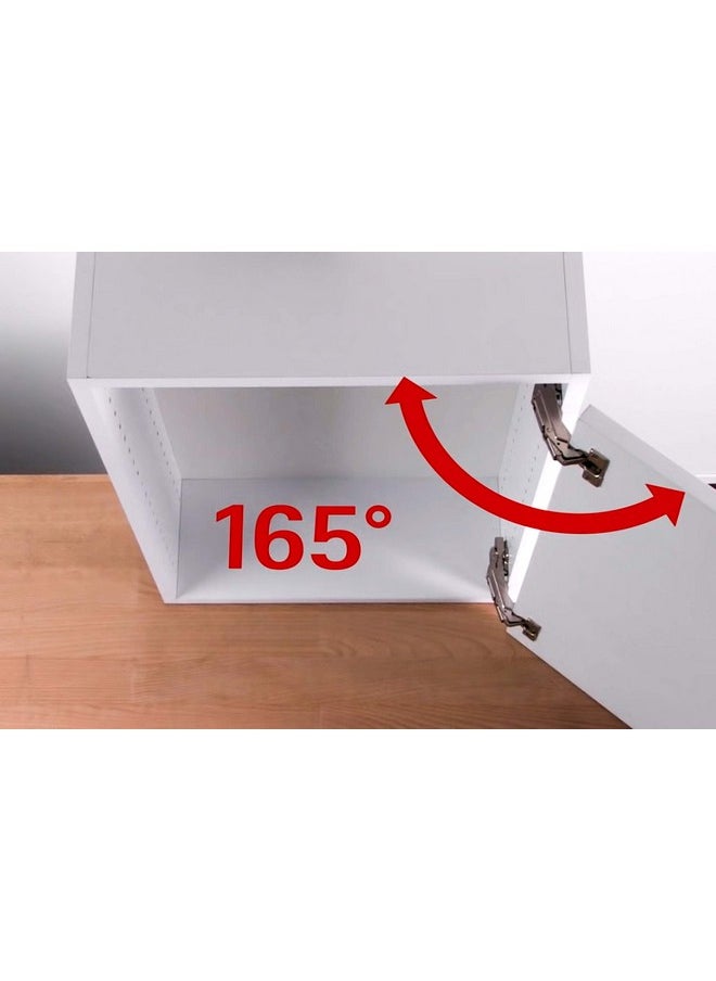 Berta 2-Pack 165 Degree Hinges Frameless Cabinet Doors Hinges Concealed Hydraulic Adjustable Mounting Hinges Soft Closing Nickel-Plated Steel Buffer Dampers for Wardrobe,1 Pair (Full Overlay) - pzsku/Z4F6F583B9DA0C5E1556FZ/45/_/1740982920/850c0dd7-eb19-4935-bc6e-ef473941f9e0