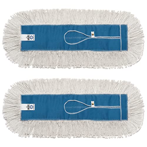 Nine Forty IndustrialGrade 18x5 Cotton Dust Mop Head Refills Perfect Replacement for Busy Home Gym Industrial and Commercial Spaces HeavyDuty Mop for Janitorial Housekeeping Needs 2 Pack - Image 2