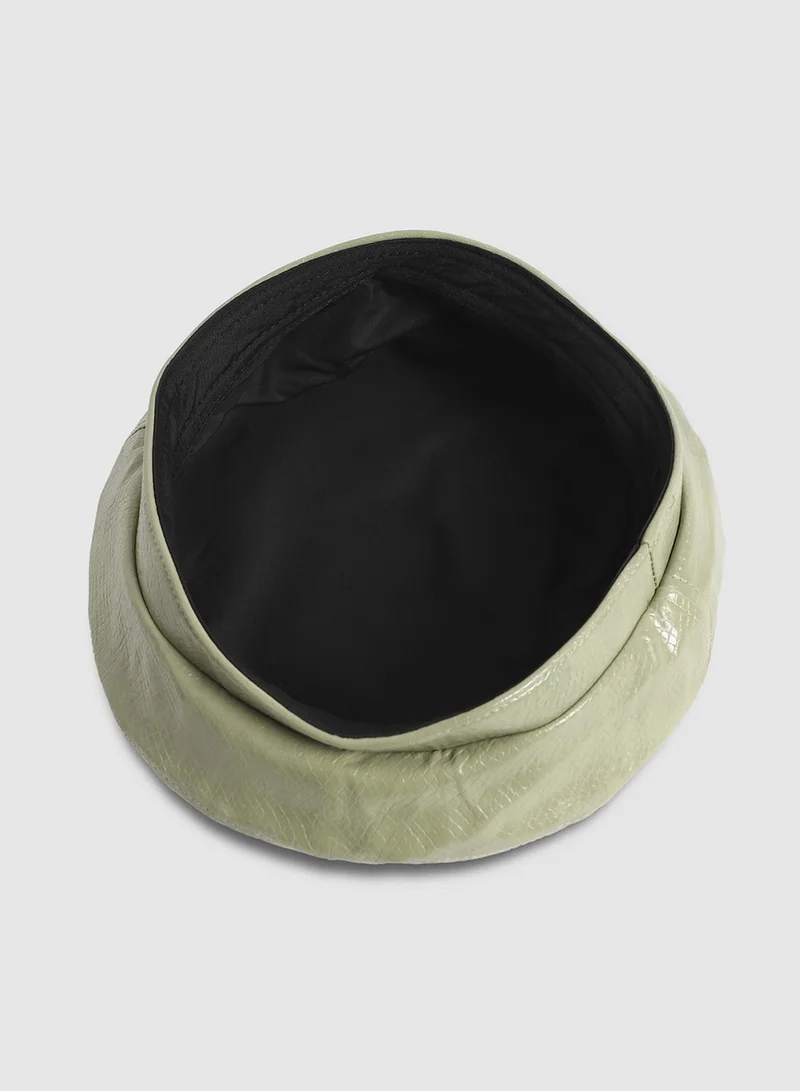 Haute Sauce  Pebbled Beret Hat - Sage Green for Women | Best Price UAE